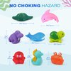 LotFancy Bath Toys for Kids Ages 1-3, Mold Free Baby Bath Toys for Toddlers 2-4, 8PCS No Holes Ocean Sea Animal Bathtub Toys, Soft Bath Tub Toys