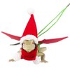 ADOGGYGO Christmas Bearded Dragon Santa Hat Scarf Lizard Leash Harness Set - Lizard Christmas Costume Christmas Scarf and Hat + 3 Pack Bearded Dragon Harness Leash for Reptile Christmas (Christmas)