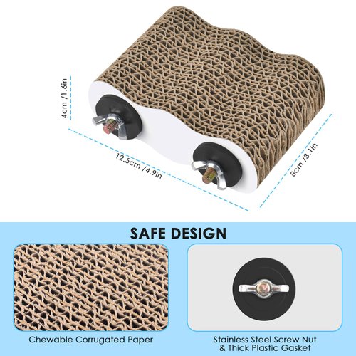 KATUMO Bird Perch Conure Cage Stand Parakeet Shredder Foraging Toys Cockatiel Platform for Small Parrots Conure Cockatiel Lovebird Parrotlet Finch