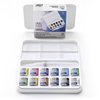 Winsor & Newton Cotman Watercolor Paint Set, 12 Half Pan w/ Water Brush Pen and Mixing Palette