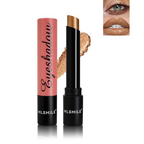 Gold Glitter Sparkling Lipstick Lip Gloss Long Lasting,Waterproof Shimmer Glitter Metallic Lip Stick Eyeshadow Multi-Use,Diamond Shiny Moisturizer Lip Balm for Women Bold Glow Goth Lip Makeup-06