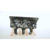 Generic One side abalone sea shell effect one side peach hair claw clamp clip