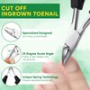 XIFEPFR Ingrown Toenail Tools Kit, Ingrown Toenail Treatment, Stainless Steel Ingrown Toenail Removal Kit, Ingrown Toenail Corrector, Corrector Patch, Toenail Clipper, Nail File Lifter Pedicure Tool