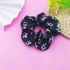 BBTDIN Soccer Ball Print Hair Tie, Football Hair Scrunchies for Cheer Girls, 2 pcs/set Package: 1*Black 1*White