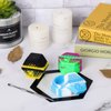 5 Pieces Wax Silicone Container Jar Tools Include 26 ml Non Stick Hexagon Honeybee Jar Oil Wax Kitchen Storage Container with 5 Inch Wax Mat Pad and Wax Carving Tool