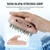 Lisaavo Scalp Exfoliator Brush 3-n-1 Scalp Massager Shampoo Brush with Three Bristles-Soft, Medium and Hard,Pink