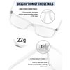 TEAPLMTT Blue Light Blocking Glasses Oversized Square Computer Glasses Anti Blue Light for Women Men(Clear)