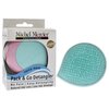 Michel Mercier Pack and Go Detangler - Innovative Mini Scalp Massager for Less Breakage - No Pain Hair Brush - Thick Hair - Turquoise-Pink - 1 pc