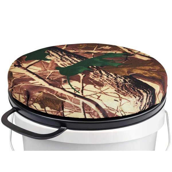 GearHill 5 Gallon Bucket Seat Cushion, 360 Degree Swivel Bucket Lid Padded with Memory Foam, Bucket Seat Cover Used for Hunting Gardening and Camping Fishing Seat