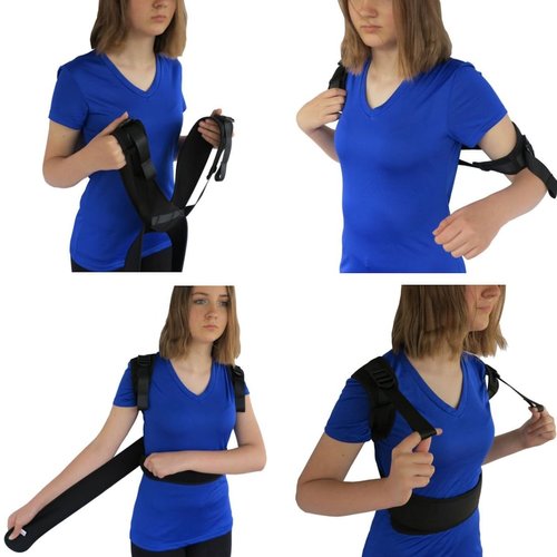 ComfyMed® Posture Corrector Clavicle Support Brace CM-PB16 Medical Device to Improve Bad Posture, Thoracic Kyphosis, Shoulder Alignment, Upper Back Pain Relief for Men and Women (REG 29" to 40" Chest)