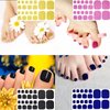 440 Pieces 20 Sheets Glitter Toenail Polish Stickers Adhesive Toe Nail Wrap with 2 Nail File for Girls (Vivid Color)