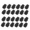 FZJDSD 24 pcs Black Wheel Lug Nut Covers Caps Compatible with Chevy Gmc 1500 2500 Full Size Truck Thread, Size M27-2.0, Hexagon Thread Size 27mm, Inner Thread Size 22mm, Height 40MM Replace 15646250