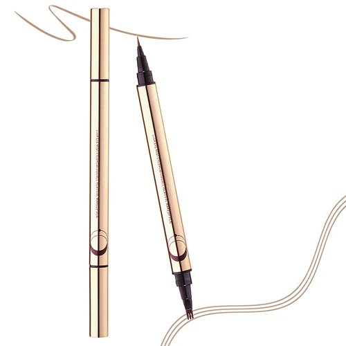 3D Eyebrow Pencil Microblading Pen - 2-in-1 Dual-Ended Eye Makeup Micro 3 Point Brow Pen Lift & Snatch Eyebrow Pen Kits Long-Lasting Waterproof Natural Eyebrow Hair (1Pcs 02# brown)