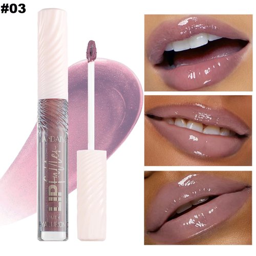 nude purple Lip GlossTinted Glitter Lipgloss Lip Oil Teens Moisturizing Lipstick Lip Balm High Shine And Vegan Plumping Lip Gloss For Women Girls Long-Lasting Dry Lip Care lip pumper gloss 03