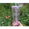 EdirbMy Plastic Bride Glitter Tumbler, 24oz Confetti Tumbler Cup with Lid and Straw,Bridal Shower Bride To Be Gift,Bachelorette Party Cups,Engagement Party and Wedding Gifts
