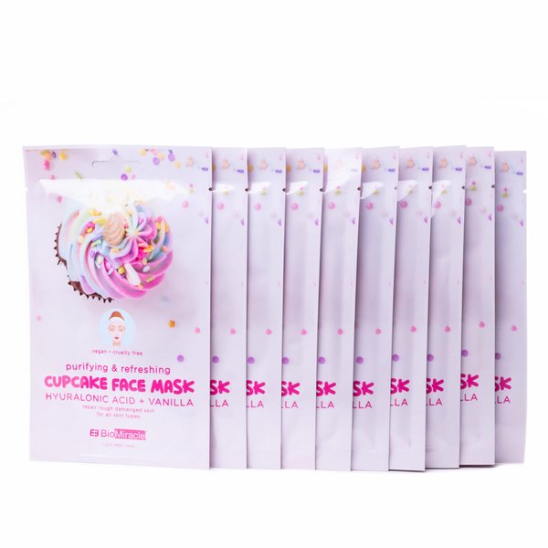 BioMiracle Purifying & Refreshing Cupcake Face Mask (10 Pack) (10 Sheets)