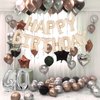 Happy Birthday Balloons Banner 16 Inch, Foil Balloons Personalized Name Letters Balloons Sign Birthday Party Decorations for Women Men Boys Girls (Caramel)