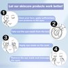 Reusable Eye Patches, 2 Pairs Silicone Under Eye Patches for Fine Lines & Dark Circles with Metal Eye Cream Applicator, Visible Metal Case