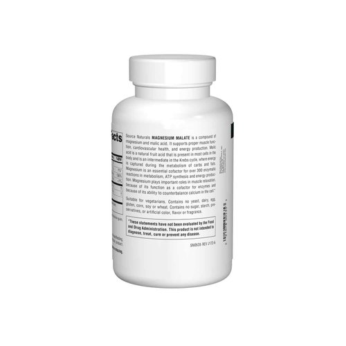 Source Naturals Magnesium Malate 3750 mg per Serving - For Energy Production - 360 Tablets