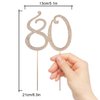 Hatcher lee Bling Crystal 80 Birthday Cake Topper - Best Keepsake | 80th Party Decorations Gold