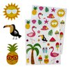 Beach Stickers for Arts and Crafts, Scrapbooking, Planner, Journal Stickers, Tropical Beach Stickers for Party Supplies, Summer Stickers for Kids Flamingos and Ice-Cream, 5 Sheets - 115 Pack