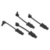 RC Car Body Clips Steel Rubber Clips RC Body Clip Retainers for Losi Lasernut U4 1/10 Black