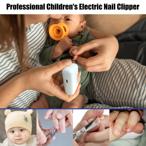Electric Nail Clipper, with Nail File & Nail Scraps Storage USB Rechargeable Safety Fingernail Trimmer 2 in 1Manicure Tool for Elderly Adults Children Care Communities, Caregivers, Kids Men Women
