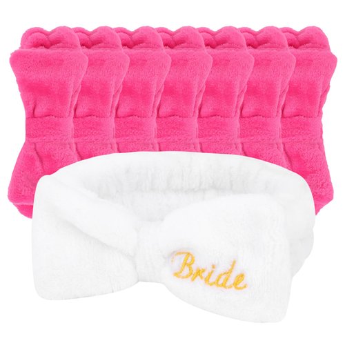 Jaciya Bachelorette Party Favors Spa Makeup Headband 8 Packs Bride Bridesmaid Headband Bridal Sho...