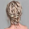 Casdre Pearl Bridal Hair Pins Crystal Bride Hair Piece Wedding Hair Accessories for Women and Girls(Pack of 2) (A Silver)