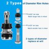 5pcs TR416 Tire Valve Stems - Outer Mount Metal Valve Stem High-Pressure Metal Clamp-in Valves for 0.453" and 0.625" Rim Hole