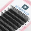 HERSQUEEN W 5D Premade Fans Lash Extensions W Shape Lash 0.07mm D Curl Mix Tray 8-16mm Volume Fans Eyelashes Soft Matte Black Lashes Fluffy Volume False Lashes(D 0.07 8-16mm)