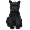 HyDren 13 Inch Valentine's Day Black Cat Stuffed Animal Black Cat Plush Toy Realistic Cute Cat Stuffed Animal Gift Kawaii Black Cat Plushies for Kids Birthday Party Favors Home Room Nursery Car Decor