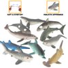 20 PCS Mini Rubber Shark Toy Figure, Super Stretches Bath Toy Set, Material TPR, Ocean Sea Animal Floating Bathtub Toy Party Favors, Realistic Shark Dolphin Whale Toy