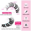 Natural Cluster Lashes 3D False Eyelashes Wispy Individual Lashes Natural Look Faux Mink Lashes that Look Like Extensions by Focipeysa