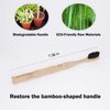 Virgin Forest Bamboo Toothbrush, Vegan Natural ECO Friendly Wood Toothbrushes, Biodegradable Organic Charcoal Tooth Brush, Pack of 6