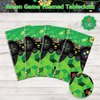 PIXHOTUL 4 Pcs Video Game Party Tablecloths, 51" x 86" Plastic Disposable Table Covers Blue Gaming Birthday Party Decorations for Boys Kids' Teens Party Supplies (Green, 51'' x 86'')