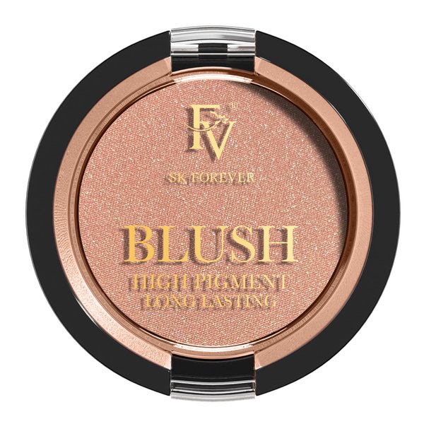 FV Long Lasting Powder Blush, Lightweight Smooth & Blendable Blush for Cheeks, High Buildable Color Blush Powder, Transfer-Resistant Shimmer Finish Cheek Makeup (Nude Shimmer, 0.17 OZ)