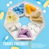 MEDca Weekly Pill Organizer Clear 7-Sided Pill Reminder, Round Shaped