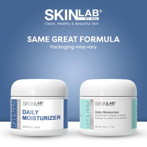 SKIN LAB Lift & Firm DAILY MOISTURIZER - Hydrolyzed Collagen & Elastin, Vitamin C and Vitamin E to Moisturize, Soften & Soothe Fine Lines and Wrinkles 1.7 Oz.