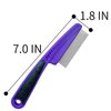 Yumflan Dandruff Comb, Stainless Steel Fine Tooth Dandruff Remover, Professional Hair Comb for Kids and Adults (Purple)