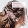iplusmile Wedding Hair Comb, Pearl Flower Bride Hair Clip Accessories, Hair Side Comb Clips for Bride Bridesmaid Women Girls, Purple