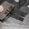 18 Piece Black Stainless Steel Straws, 8.5 '' Reusable Drinking Straws,with Portable pouch (8 Straight/8 Bent/2 Brushes)