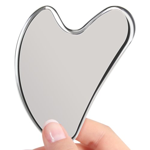 Stainless Steel Gua Sha Stainless Steel Guasha Metal Gua Sha Facial Tools Massage Guasha Tool for Face Gua Sha Tool Gua Sha Stone Massager Gua-sha Face Sculpting Tool Body (Stainless steel gua sha)
