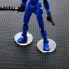 WinnerWhy 100 Pcs Action Figure Stand Clear Display Feet Stands with Peg Stand Base Action Figure Accessories Assembly Figure Stand Fit for Most 6 Inch Figures (Round)