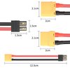 YACSEJAO 1 Pair TRX to XT90 Adapter 12AWG RC LiPo Battery Adapter Connector Compatible with RC Car Truck FPV Battery Charger