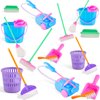 18 Pieces Dollhouse Cleaning Supplies Mini Cleaning Toys Miniature Mop Dustpan Bucket Brush Mini Cleaning Tools Pretend Play Dollhouse Furniture Garden Accessories Toys for Dolls