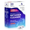 Retainer Cleaner & Denture Cleanser - 30 Effervescent Tablets - 1 Month Supply - Removes Stains, Discoloration, Odors, & Plaque - Clear Aligners, Mouth & Night Guard, All Dental/Oral Appliances