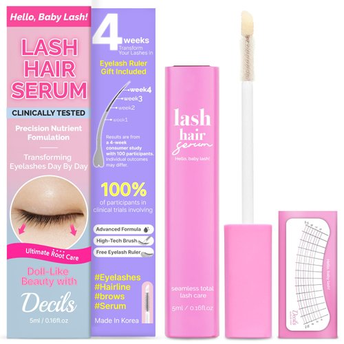DECILS Korean Lash Serum - Sérum Para Pestañas Eyelash Serum to Grow Lashes Eyebrow Serum Eyelash Growth Serum Suero Para Pestañas Crecimiento Suero De Pestañas