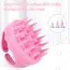 FREATECH Hair Scalp Massager Shampoo Brush with Long & Soft Silicone Bristles for Scalp Care, Gentle Scrub to Exfoliate, Intensive Massage to Relax the Head, Dandruff Removal and Hair Growth, Pink