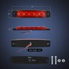 Nilight - TL-13 10 PCS Amber Red 3.8” 6 LED Amber Side LED Marker Clearance Indicator Light Rear side Marker Light for Truck Trailer RV Cab Boat Bus Lorry LED, 2 Years Warranty.